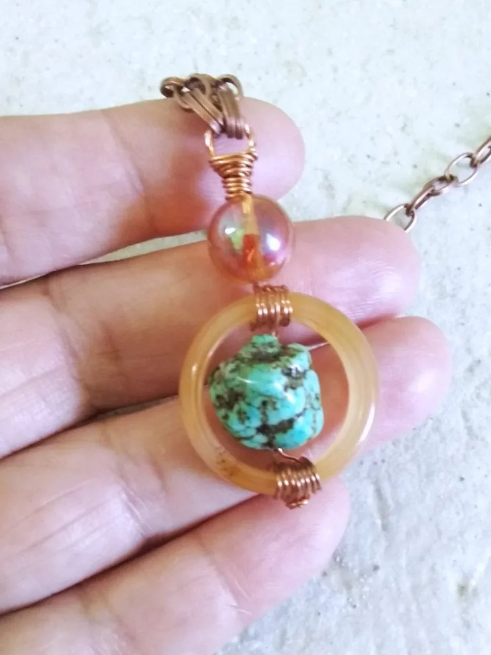 Intentional Boho & Southwest Vibes! Agate Ring + Turquoise Magnesite Necklace
